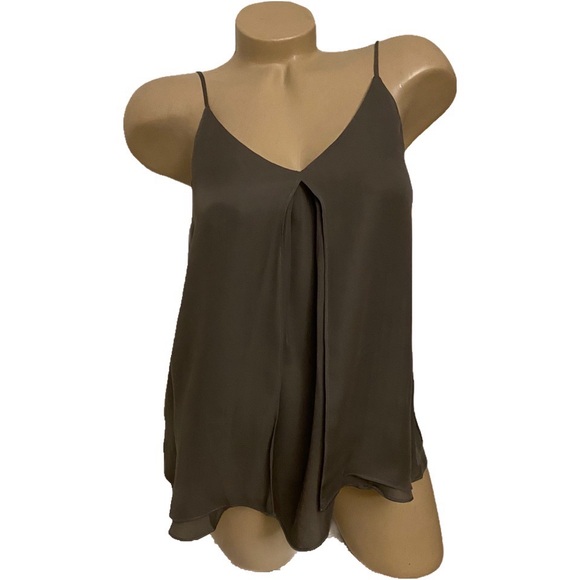 heather by bordeaux Tops - Heather by Bordeaux Grey Silk Tank Top Small NWT